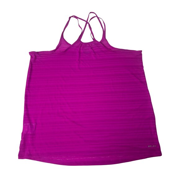 Nike Strappy Dri-Fit Tank Top – Fuchsia | Size L - Picture 2 of 3